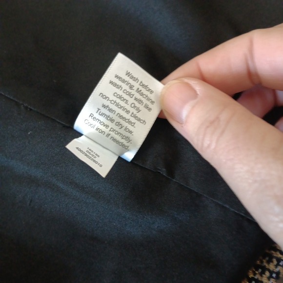 NINE WEST Double Breasted Blazer XXL Gold Plaid Metallic Gold Buttons NEW Career - Picture 10 of 10